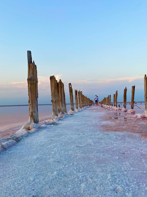 Розовое озеро Сасык-Сиваш в Крыму фото